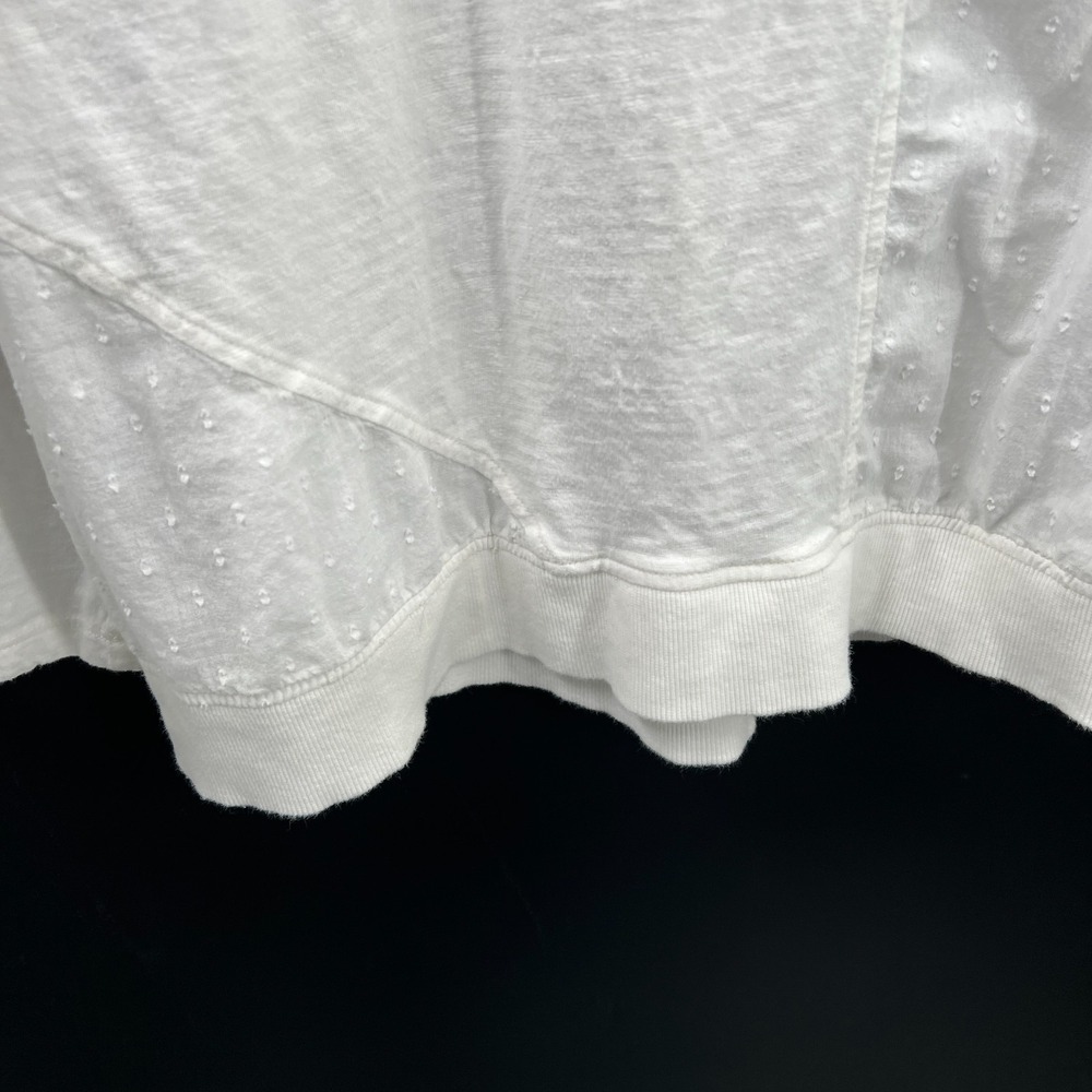 Sundance White Long Sleeve Crew Neck Top lagenlook boho coastal grandma XXL - Picture 4 of 8